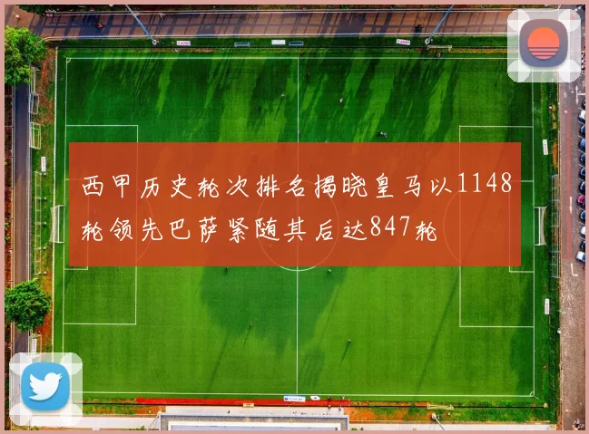 西甲历史轮次排名揭晓皇马以1148轮领先巴萨紧随其后达847轮